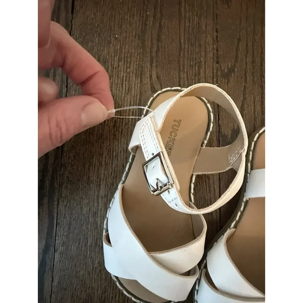 Tucker And Tate Sz 5 White Sandals Girls NEW